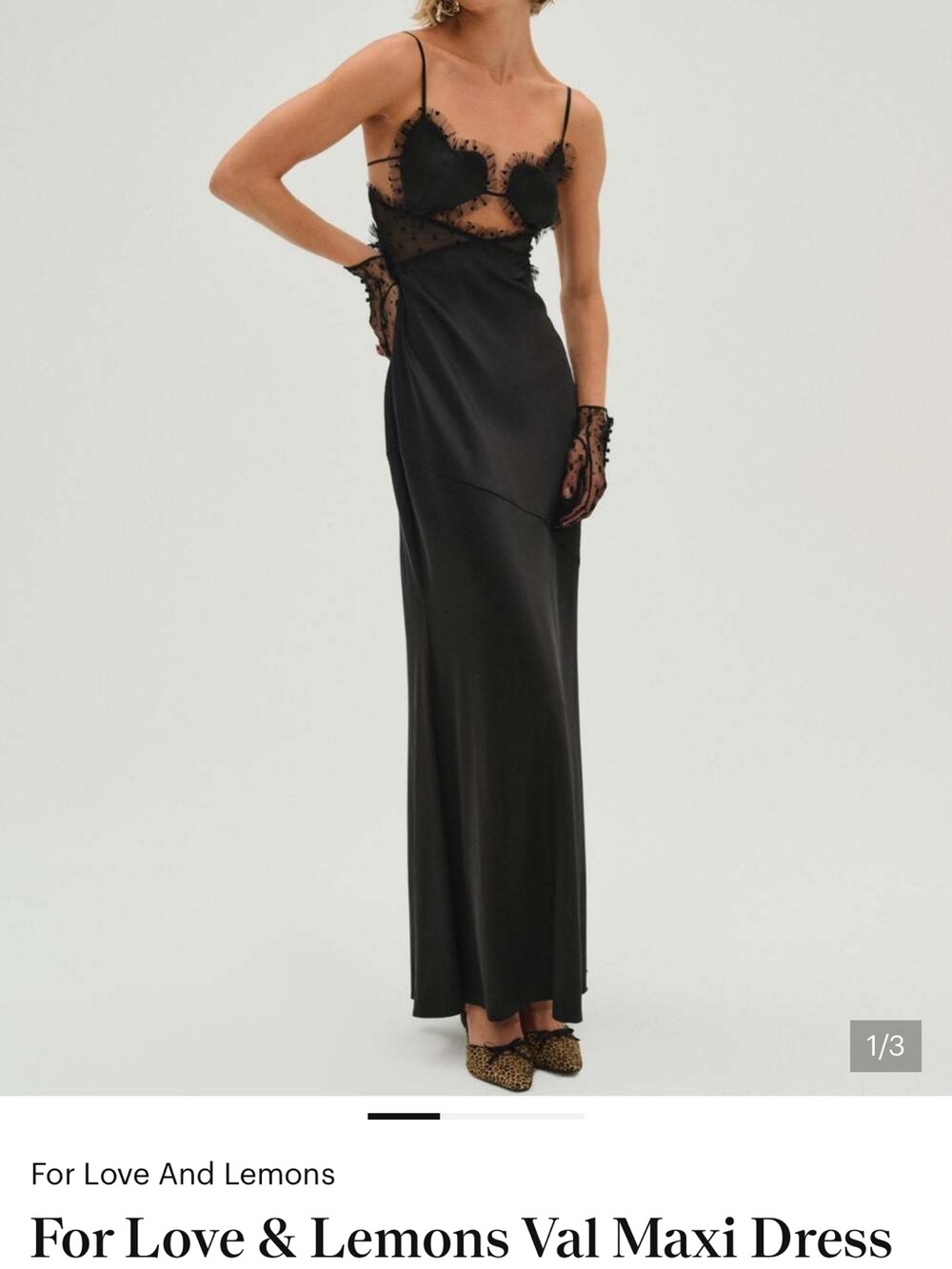 For Love And Lemons Black Lace-Trim Maxi Skirt